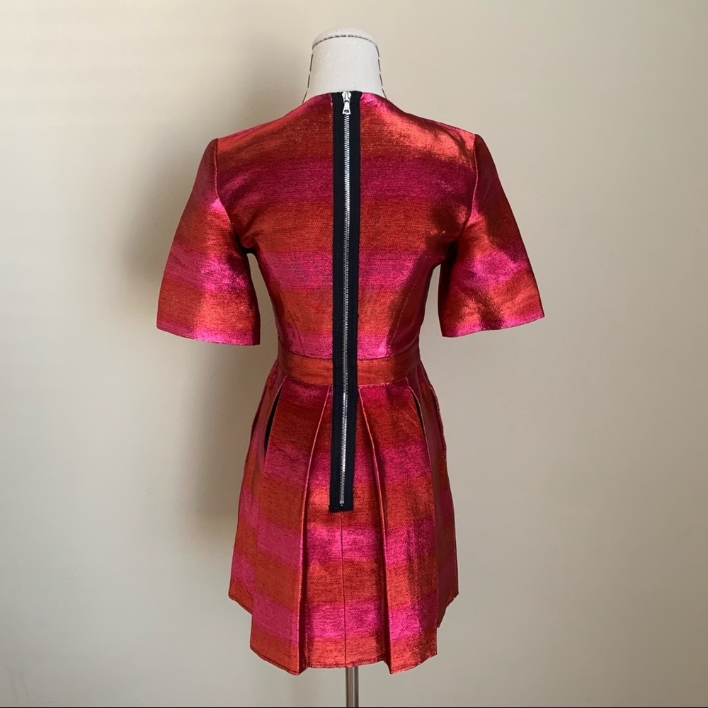 Markus Lupfer Metallic Stripe Party Fun Dress - Picture 5 of 9